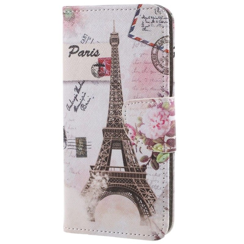 Cover Folio-hoesje Samsung Galaxy S9 Plus Telefoonhoesje Retro Eiffeltoren