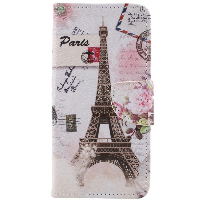 Cover Folio-hoesje Samsung Galaxy S9 Plus Telefoonhoesje Retro Eiffeltoren