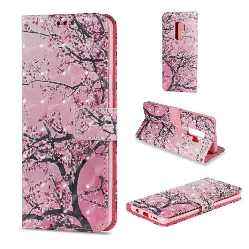 Flip Case Leren Samsung Galaxy S9 Plus Bloeiende Boom