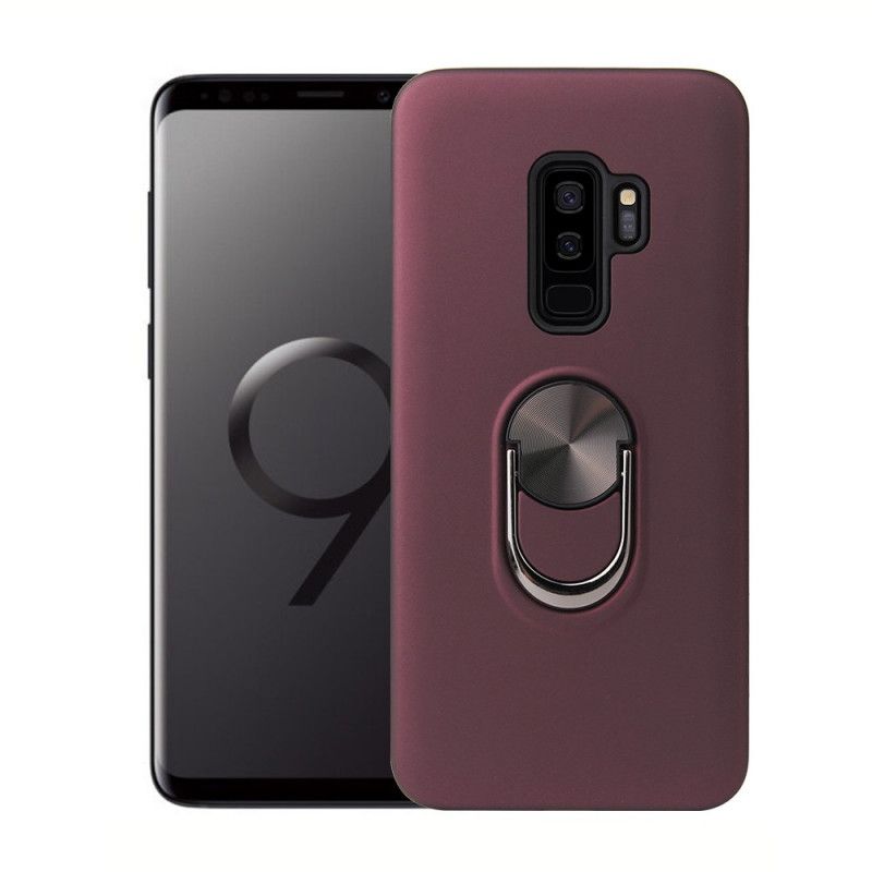 Hoesje Samsung Galaxy S9 Plus Rood Zwart Afneembaar Met Steunring