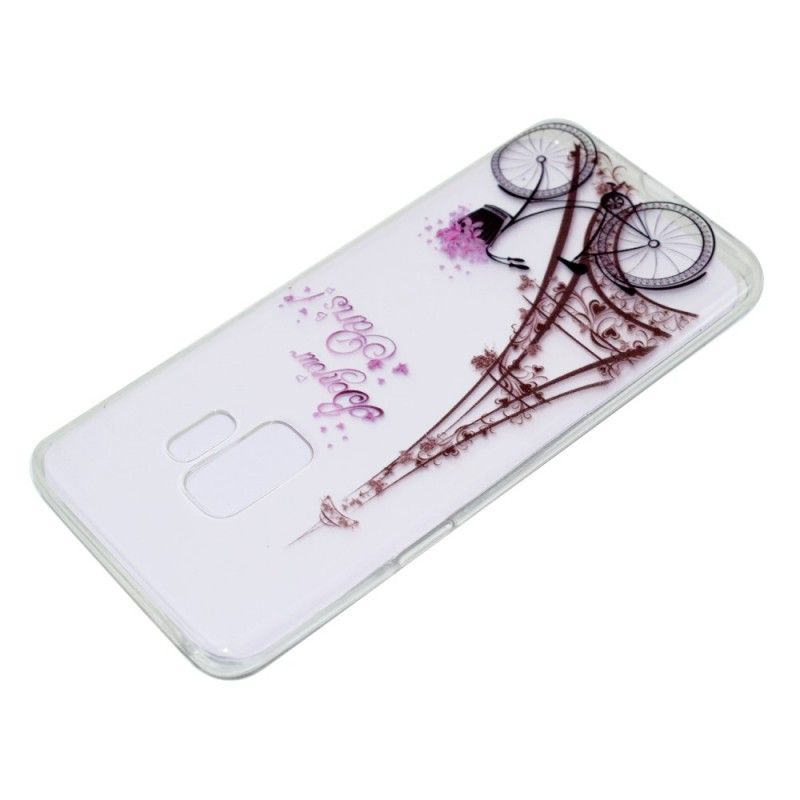Hoesje Samsung Galaxy S9 Plus Transparant Hallo Parijs
