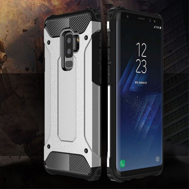 Hoesje Samsung Galaxy S9 Plus Wit Zwart Overlevende