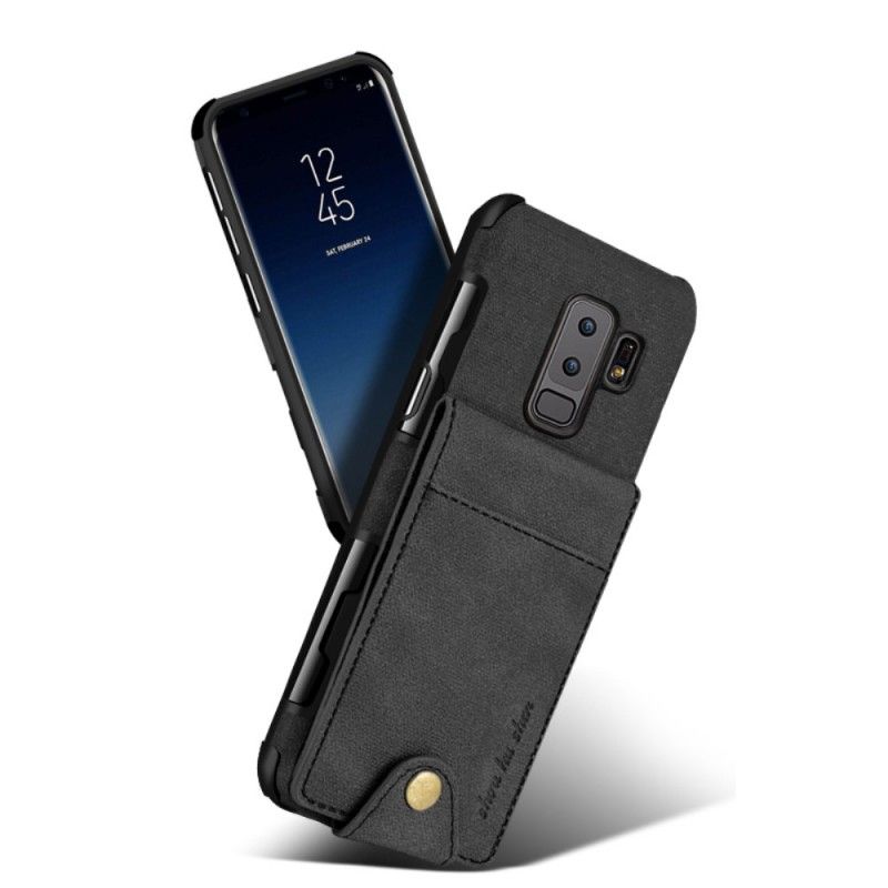 Hoesje Samsung Galaxy S9 Plus Zwart Opvouwbare Kaarthouder