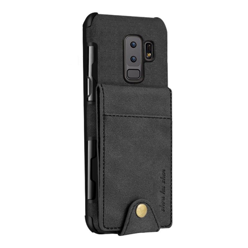 Hoesje Samsung Galaxy S9 Plus Zwart Opvouwbare Kaarthouder