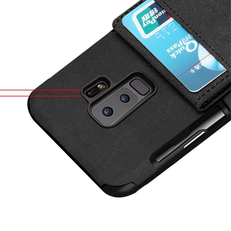 Hoesje Samsung Galaxy S9 Plus Zwart Opvouwbare Kaarthouder