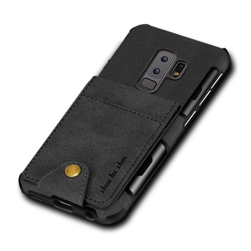 Hoesje Samsung Galaxy S9 Plus Zwart Opvouwbare Kaarthouder