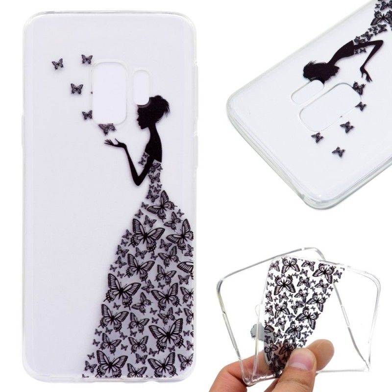 Hoesje voor Samsung Galaxy S9 Plus Transparante Vlinderjurk