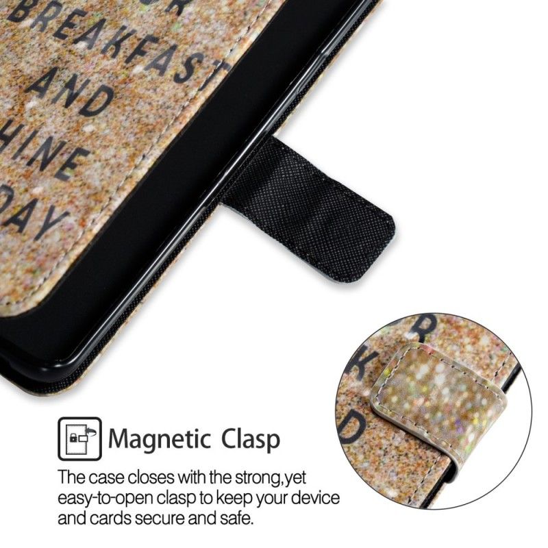 Leren Hoesje Samsung Galaxy S9 Plus Eet Glitter