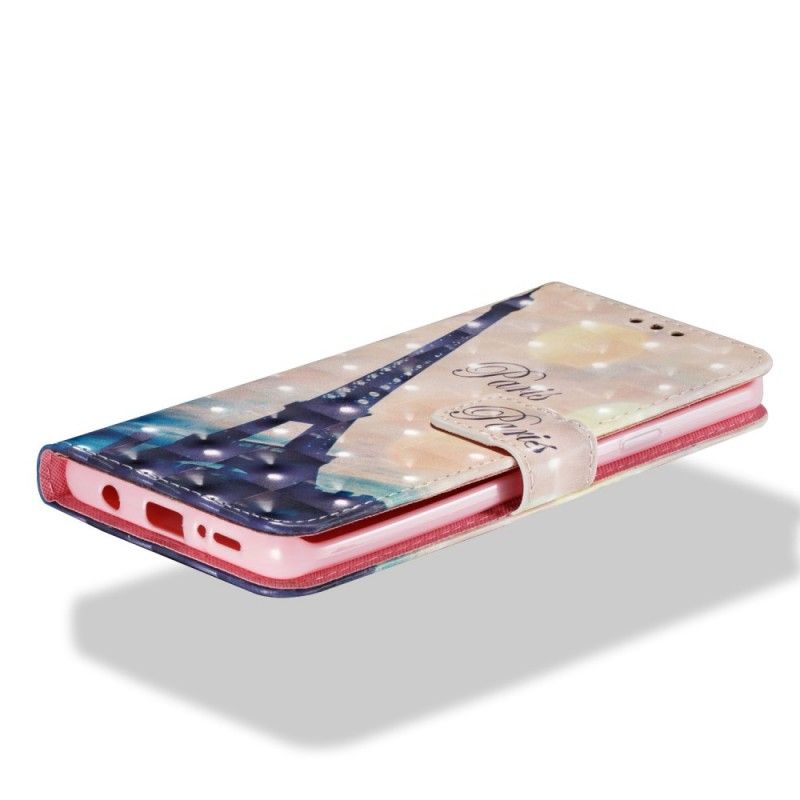 Leren Hoesje Samsung Galaxy S9 Plus Eiffeltoren In De Schemering