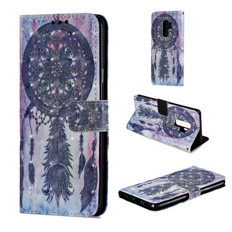 Leren Hoesje Samsung Galaxy S9 Plus Kleurrijke Dromenvanger