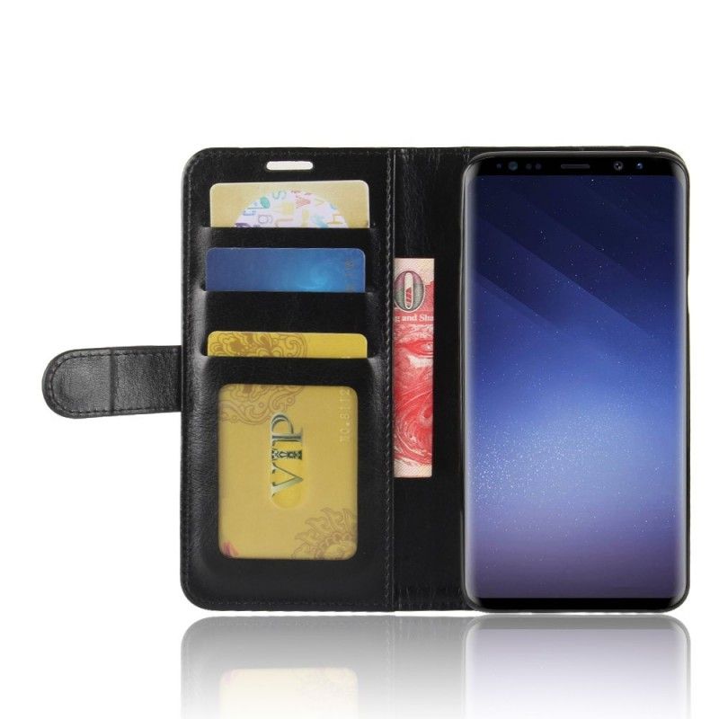 Leren Hoesje voor Samsung Galaxy S9 Plus Bruin Zwart Ultra Kunstleer