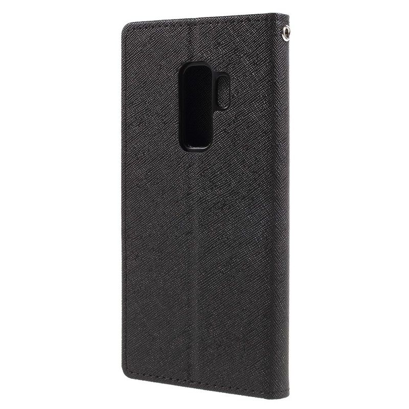 Leren Hoesje voor Samsung Galaxy S9 Plus Groen Rood Tweekleurig Kwik