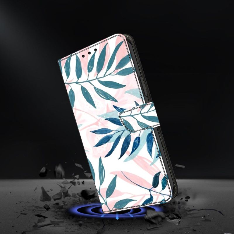 Bescherming Hoesje Samsung Galaxy A17 4g / 5g Aquarelbladeren