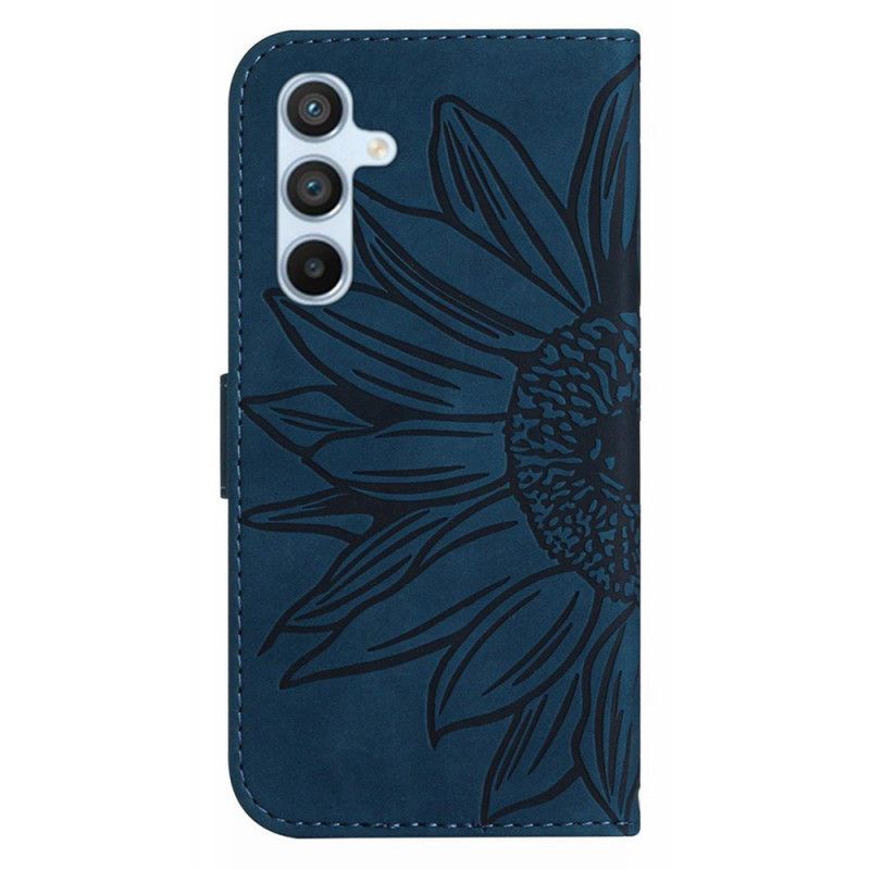 Bescherming Hoesje Samsung Galaxy A17 4g / 5g Bandje Met Zonnebloemprint