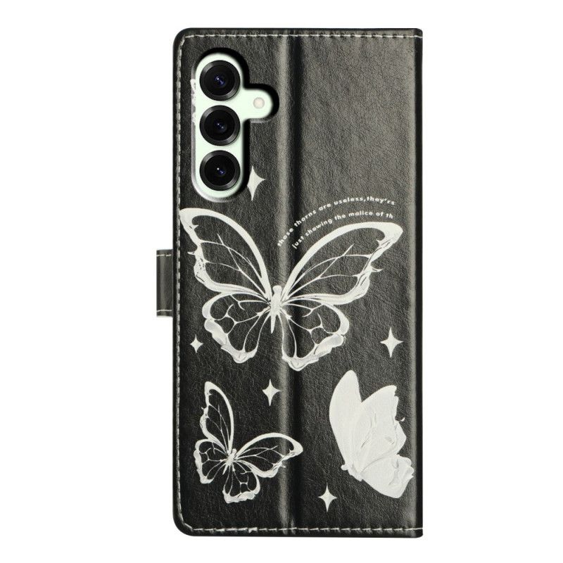 Bescherming Hoesje Samsung Galaxy A17 4g / 5g Zwart-witte Vlinders