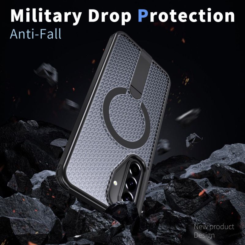 Cover Hoesje Samsung Galaxy A17 4g / 5g Telefoonhoesje Magnetische Rastertextuur