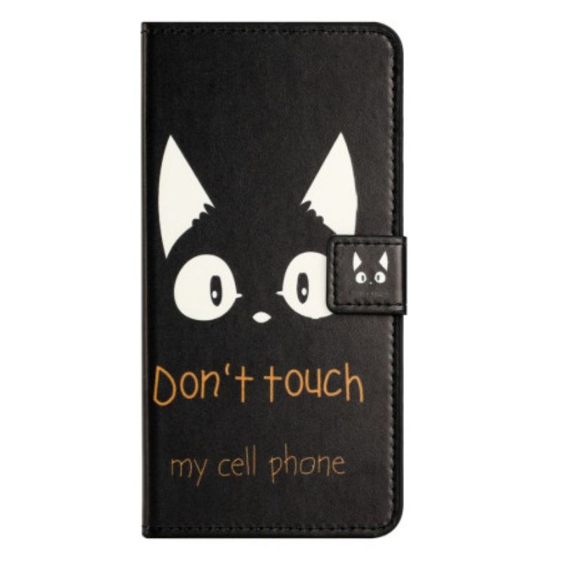 Flip Case Leren Samsung Galaxy A17 4g / 5g Don't Touch My Cell Phone