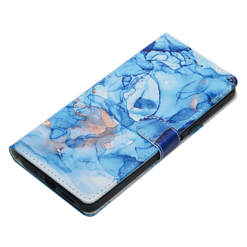 Folio-hoesje Samsung Galaxy A17 4g / 5g Telefoonhoesje Blauw Marmer