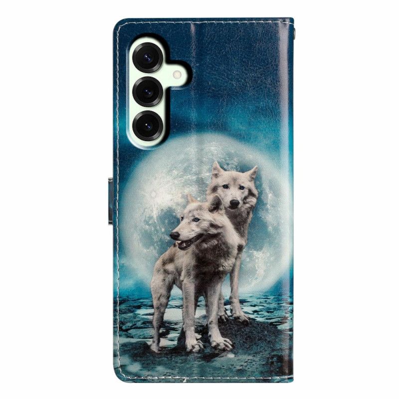Folio-hoesje Samsung Galaxy A17 4g / 5g Telefoonhoesje Paar Wolven