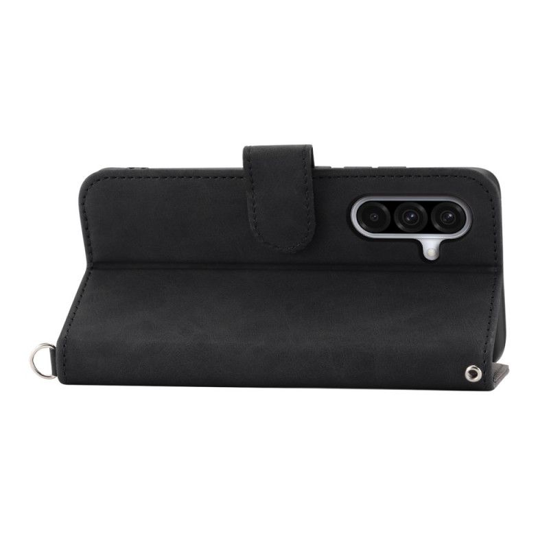 Folio-hoesje Samsung Galaxy A17 4g / 5g Telefoonhoesje Portemonnee Met Kant En Suède-effect