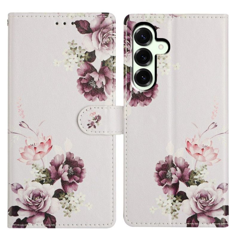 Folio-hoesje Samsung Galaxy A17 4g / 5g Telefoonhoesje Retro Bloemen