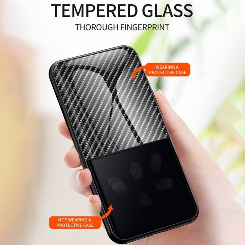 Hoesje Samsung Galaxy A17 4g / 5g Koolstofvezel Gehard Glas Bescherming Hoesje