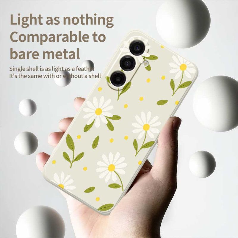 Hoesje Samsung Galaxy A17 4g / 5g Witte Bloemen