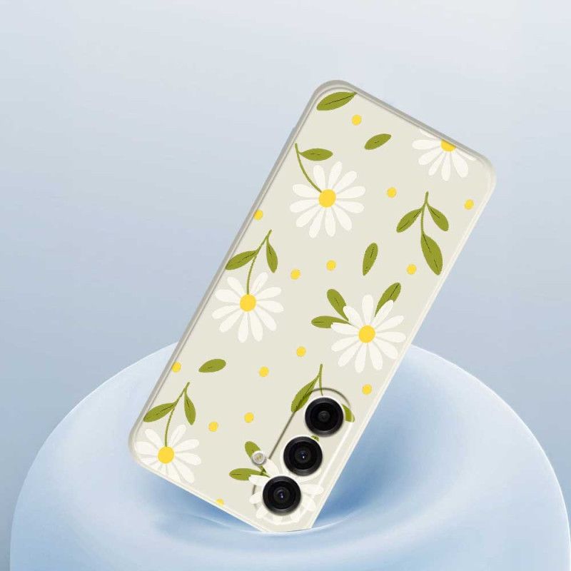Hoesje Samsung Galaxy A17 4g / 5g Witte Bloemen