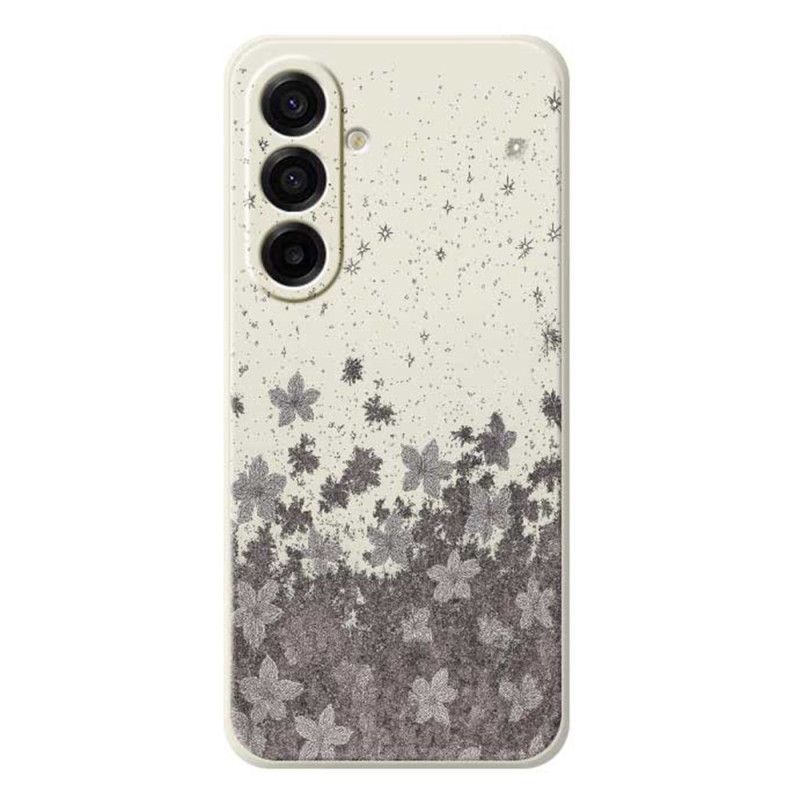 Hoesje Voor Samsung Galaxy A17 4g / 5g Grijze Bloemen