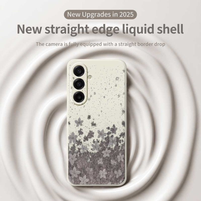 Hoesje Voor Samsung Galaxy A17 4g / 5g Grijze Bloemen