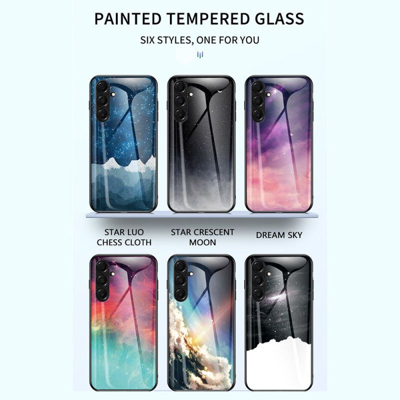 Hoesje Voor Samsung Galaxy A17 4g / 5g Hemelsblauw Gehard Glas