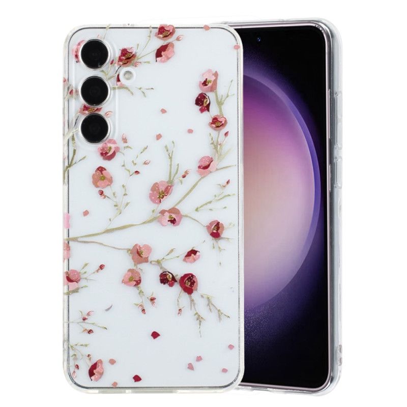Hoesje Voor Samsung Galaxy A17 4g / 5g Rode Bloemen