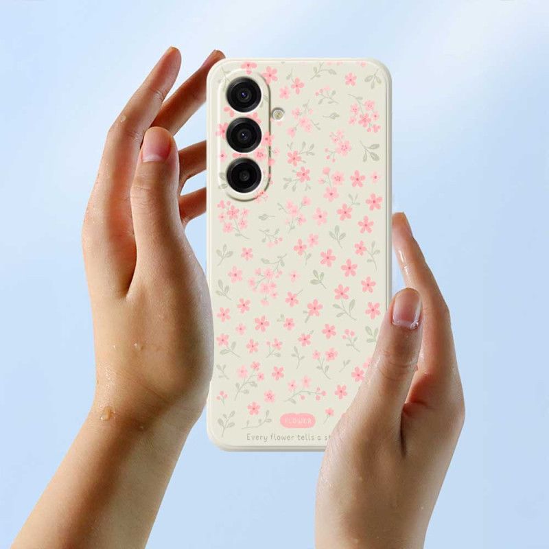 Hoesje Voor Samsung Galaxy A17 4g / 5g Roze Bloemen