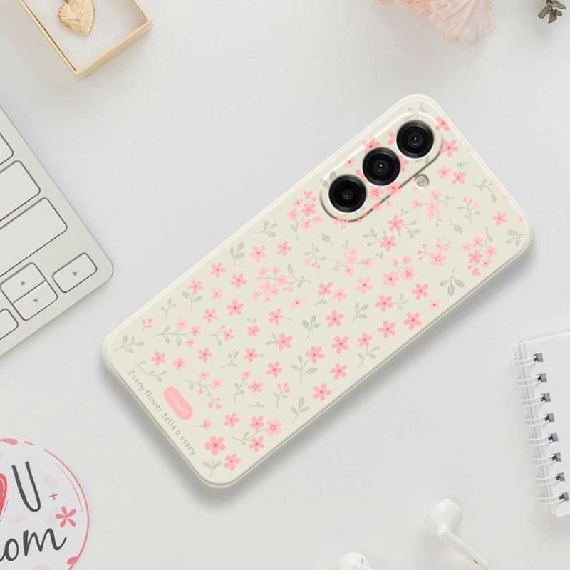 Hoesje Voor Samsung Galaxy A17 4g / 5g Roze Bloemen