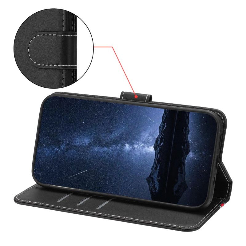 Leren Hoesje Samsung Galaxy A17 4g / 5g Gekleurde Rand