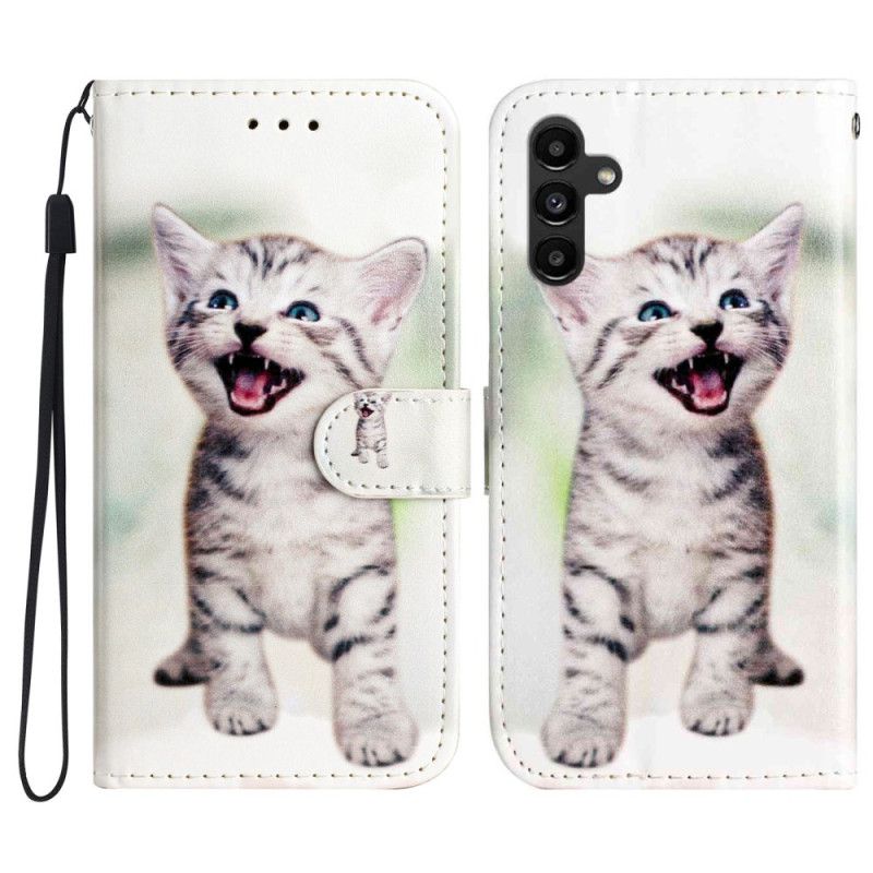 Leren Hoesje Samsung Galaxy A17 4g / 5g Kattenpatroon