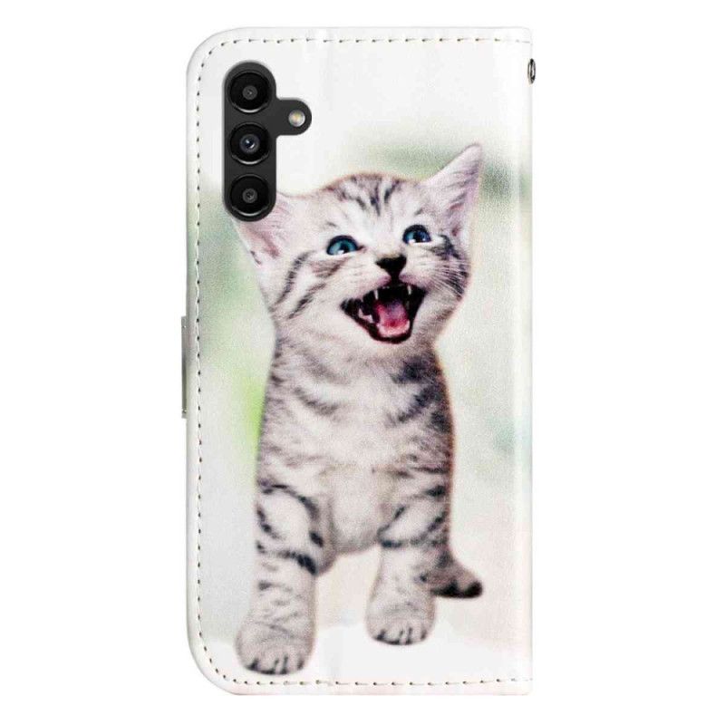 Leren Hoesje Samsung Galaxy A17 4g / 5g Kattenpatroon