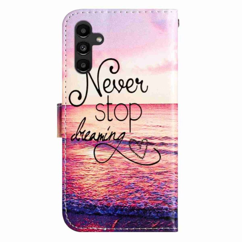 Leren Hoesje Samsung Galaxy A17 4g / 5g Never Stop Dreaming