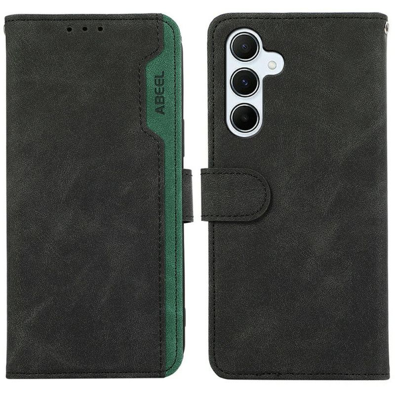 Leren Hoesje Samsung Galaxy A17 4g / 5g Tweekleurig Abeel Bescherming Hoesje