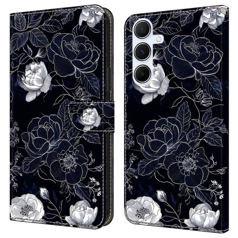 Leren Hoesje Samsung Galaxy A17 4g / 5g Vintage Bloemen Bescherming Hoesje
