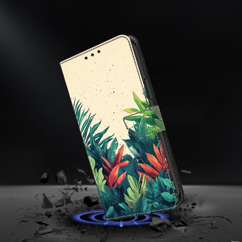 Leren Hoesje Voor Samsung Galaxy A17 4g / 5g Bladeren