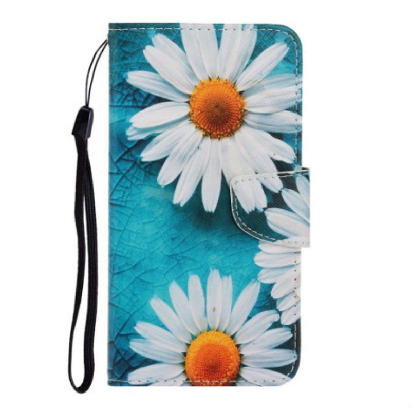 Leren Hoesje Voor Samsung Galaxy A17 4g / 5g Chrysanten