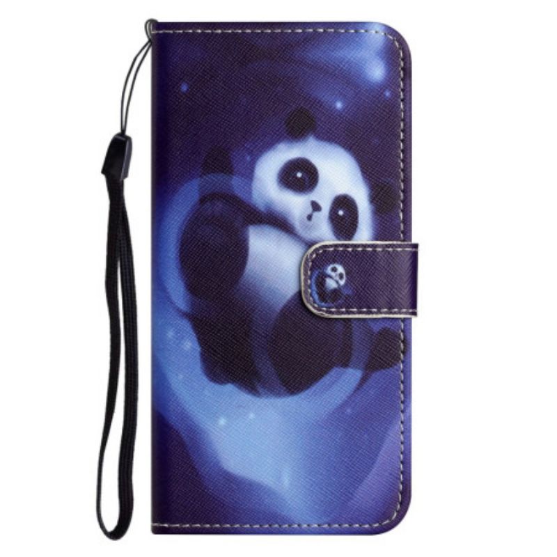 Leren Hoesje Voor Samsung Galaxy A17 4g / 5g Panda Space