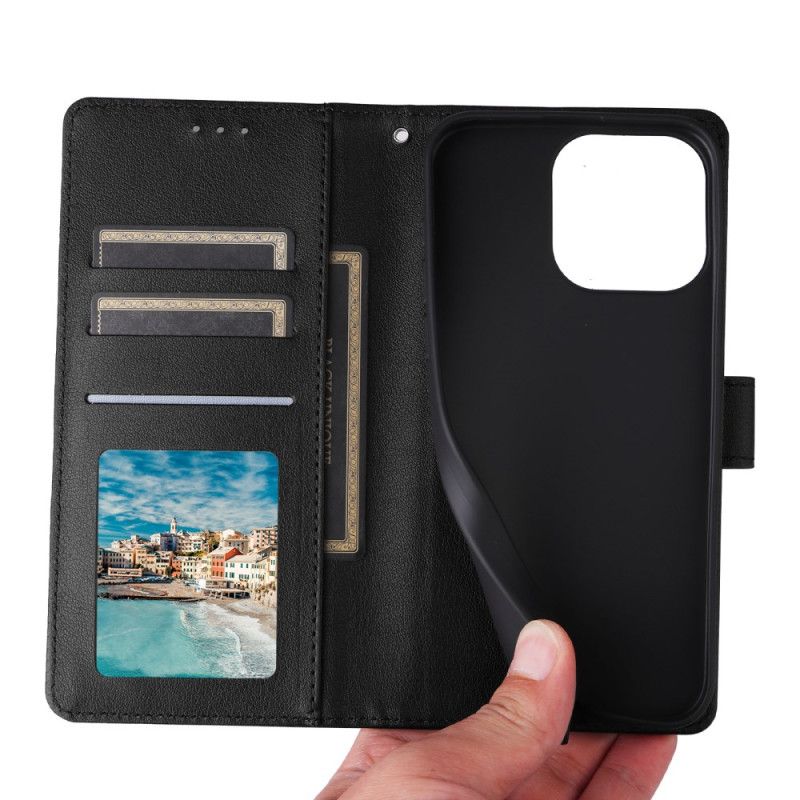 Bescherming Hoesje Realme Note 60 Effen Leerlook