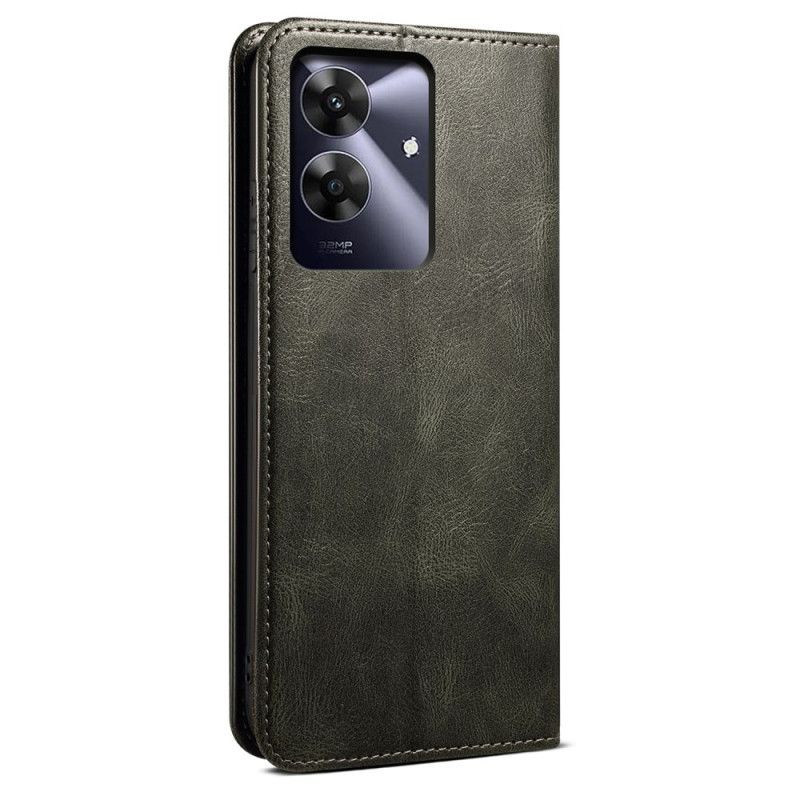 Folio-hoesje Realme Note 60 Telefoonhoesje Gewaxt Kunstleer