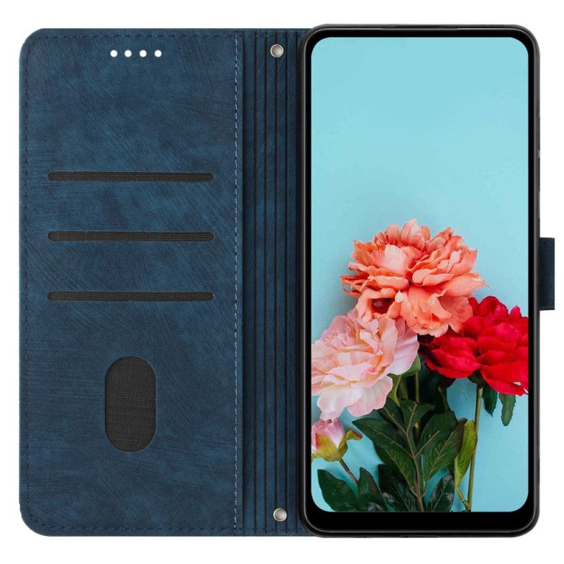 Leren Hoesje Realme Note 60 Retro Lijnen