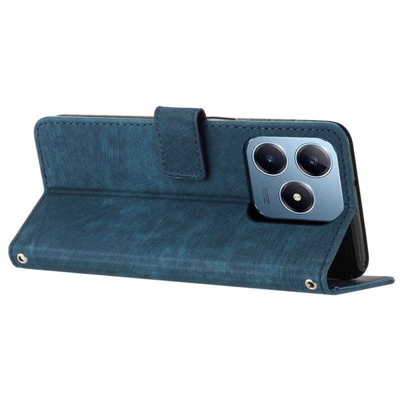 Leren Hoesje Realme Note 60 Retro Lijnen