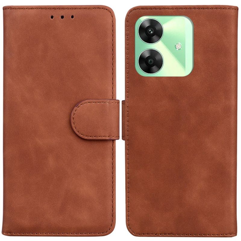 Leren Hoesje Realme Note 60 Suède-effect Bescherming Hoesje