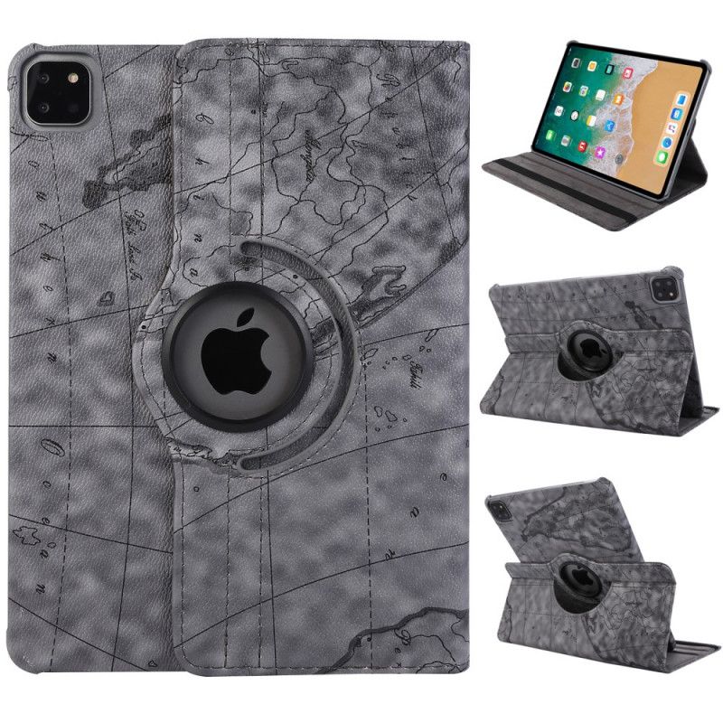 Cover iPad Pro 11" (2018) (2020) Grijs Wereldkaartserie