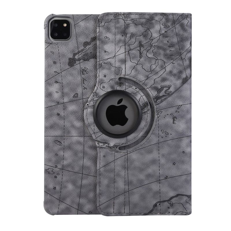 Cover iPad Pro 11" (2018) (2020) Grijs Wereldkaartserie